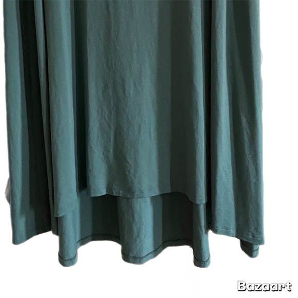 EUC Eileen Fisher Woman Teal High Low Flawless Sleeveless Maxi Dress Size 2X - Picture 4 of 10